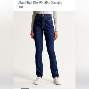 90’s slim straight ultra high rise jeans
